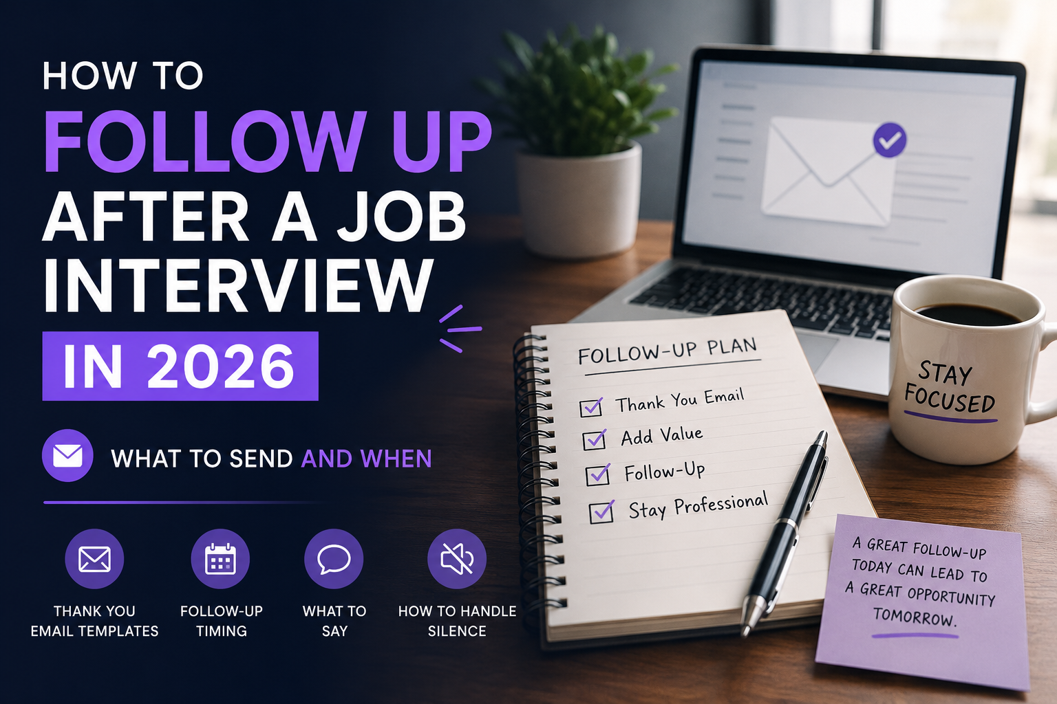 How to Follow Up After a Job Interview in 2026 — What to Send and When